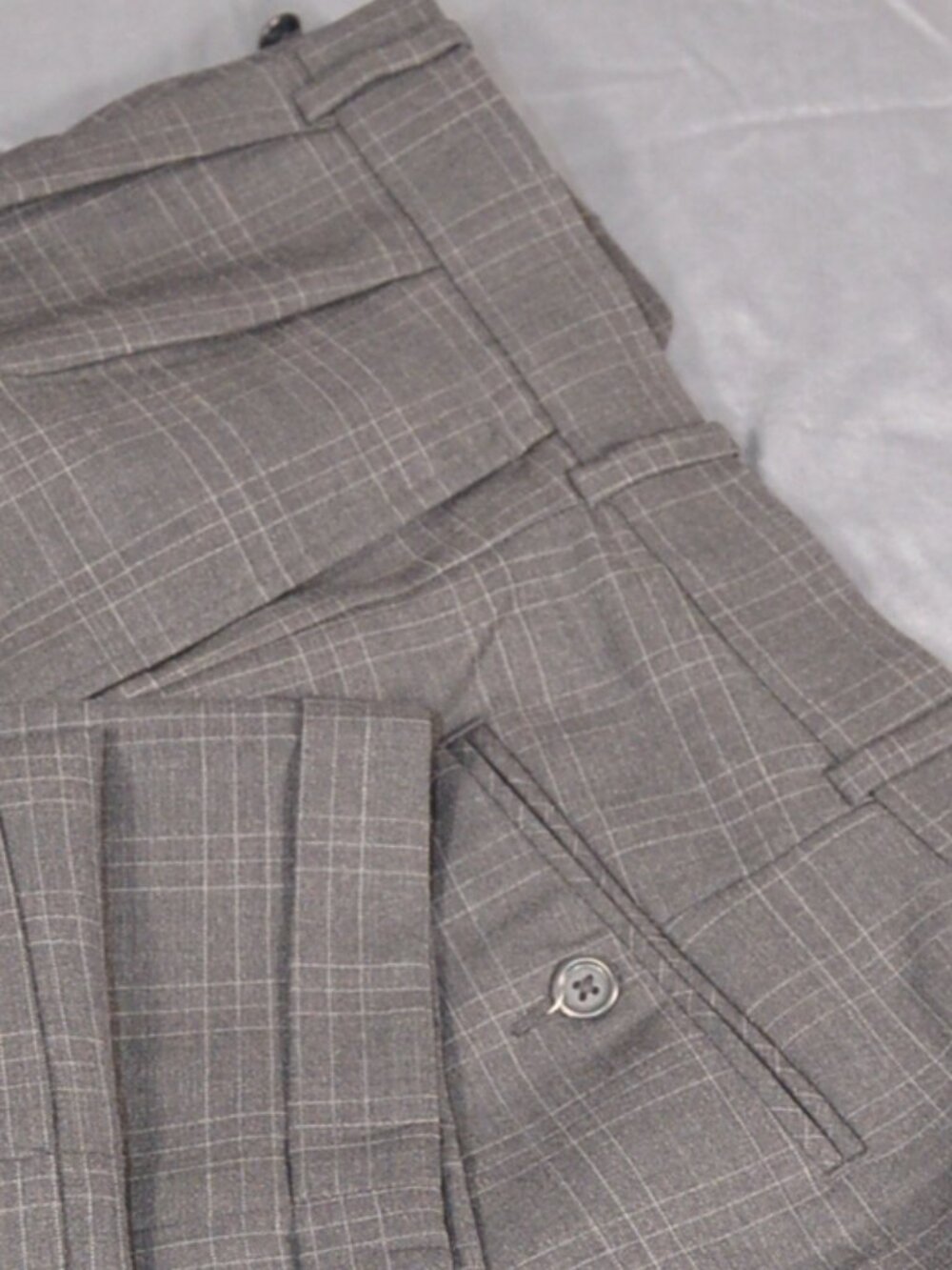 Sette Ponti Men's Pleated Dress Trousers -- 100% Virgin Wool -- Dark Gray 38x32